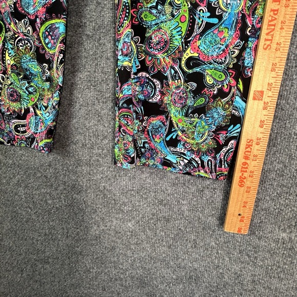 Attyre Womens Pull On Crop Pants Paisley Size 16w Multicolor - Picture 7 of 7